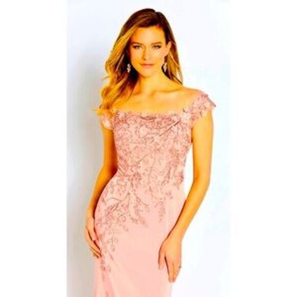 Cameron Blake Mother of Bride Formal Dress Gown 10 - Picture 3 of 16